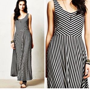 Anthropologie Puella black and gray maxi dress. XS